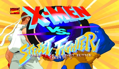 엑스맨과 스트리트 파이터의 대결 (X-Men Vs Street Fighter)_MAME 버전 썸네일